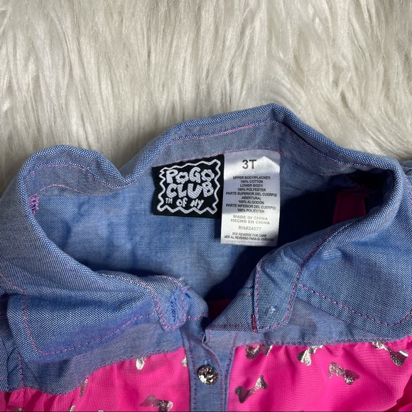 💕SALE 5 for $25 • Denim and Pink Bow Top - Picture 3 of 9